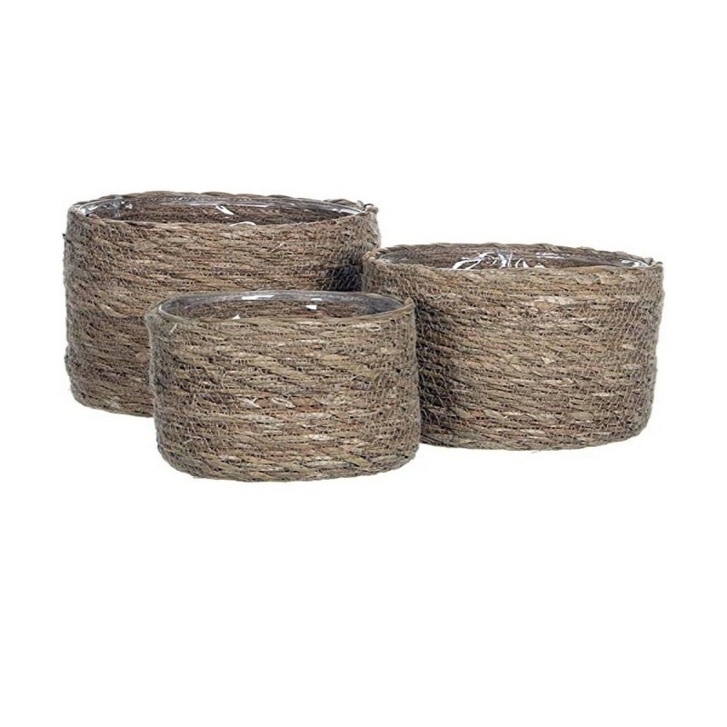 Lot de paniers Mica Decorations 3 Pièces Marron osier - Acheter à 22,72 € seulement chez Collector's Boutique