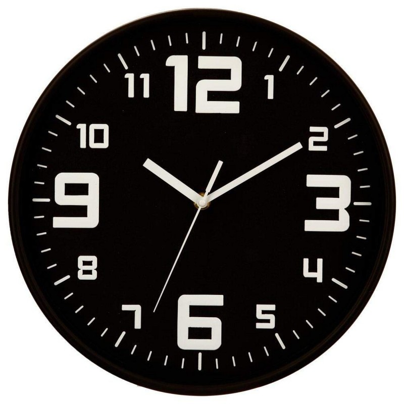 Horloge Murale 5five Noir polypropylène (Ø 30 cm) - Acheter à 17,18 € seulement chez Collector's Boutique