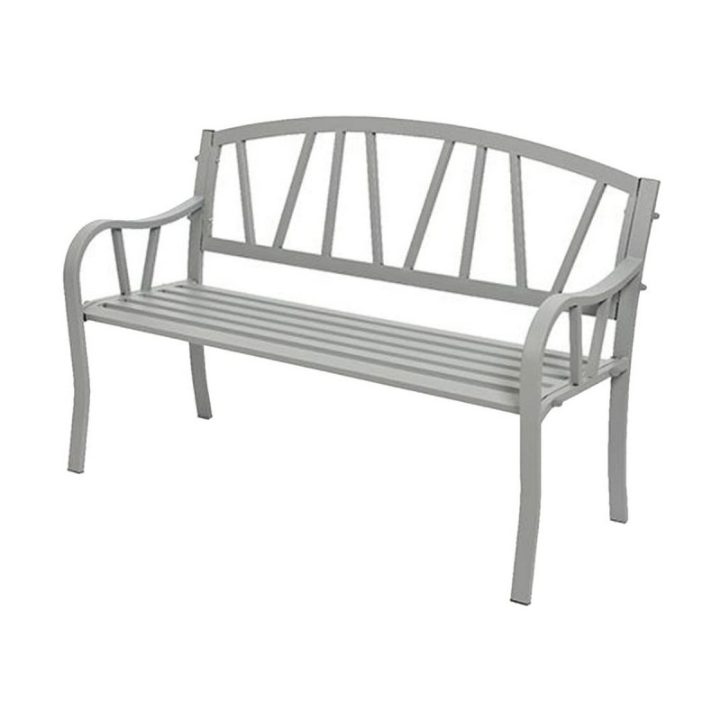 Banc avec Dossier Gris Fer (123 X 53 X 86 cm) - Acheter à 193,04 € seulement chez Collector's Boutique