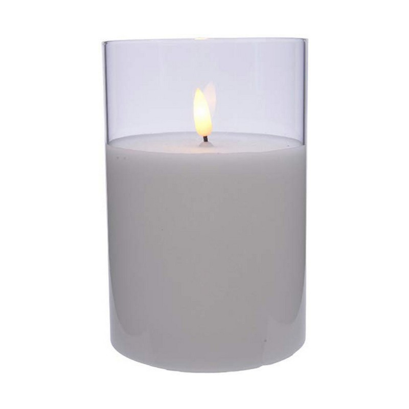 Bougie LED Decoris Blanc (Ø 10 X 15 CM) - Acheter à 8,04 € seulement chez Collector's Boutique