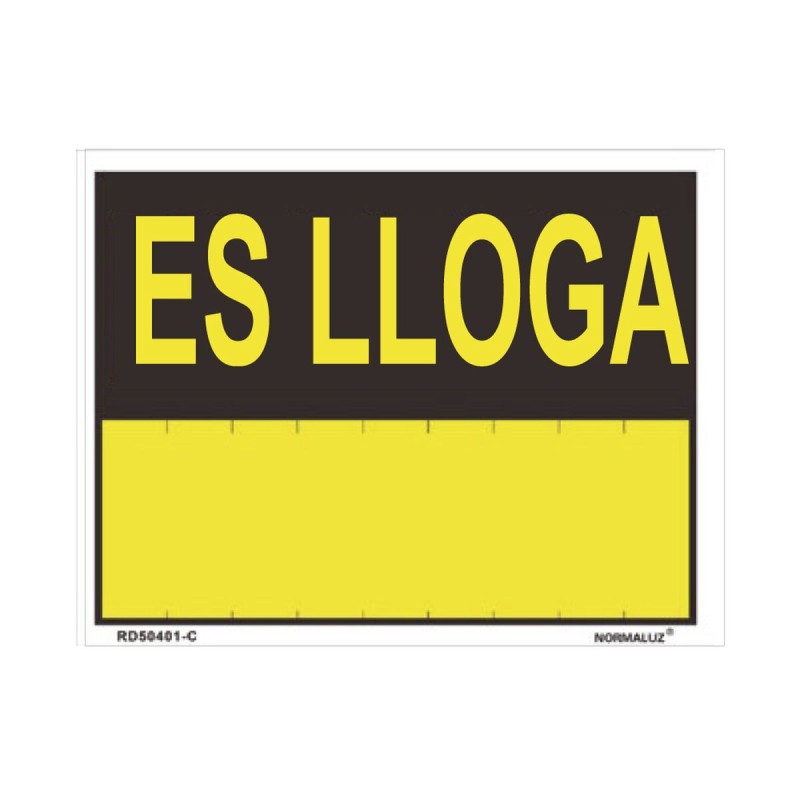 Panneau Normaluz Es lloga PVC (35 x 45 cm) - Acheter à 3,08 € seulement chez Collector's Boutique