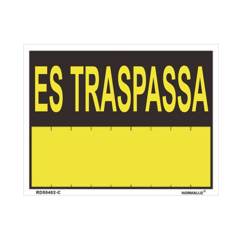 Panneau Normaluz Es traspassa PVC (35 x 45 cm) - Acheter à 3,08 € seulement chez Collector's Boutique