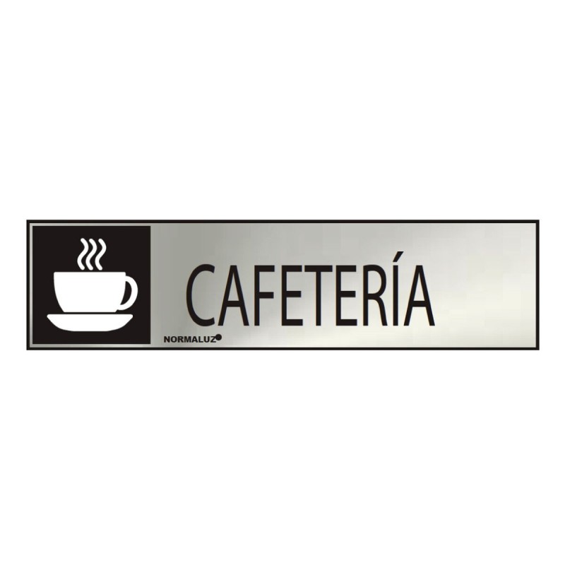 Panneau Normaluz Cafetería Acier inoxydable (5 x 20 cm) - Acheter à 3,68 € seulement chez Collector's Boutique