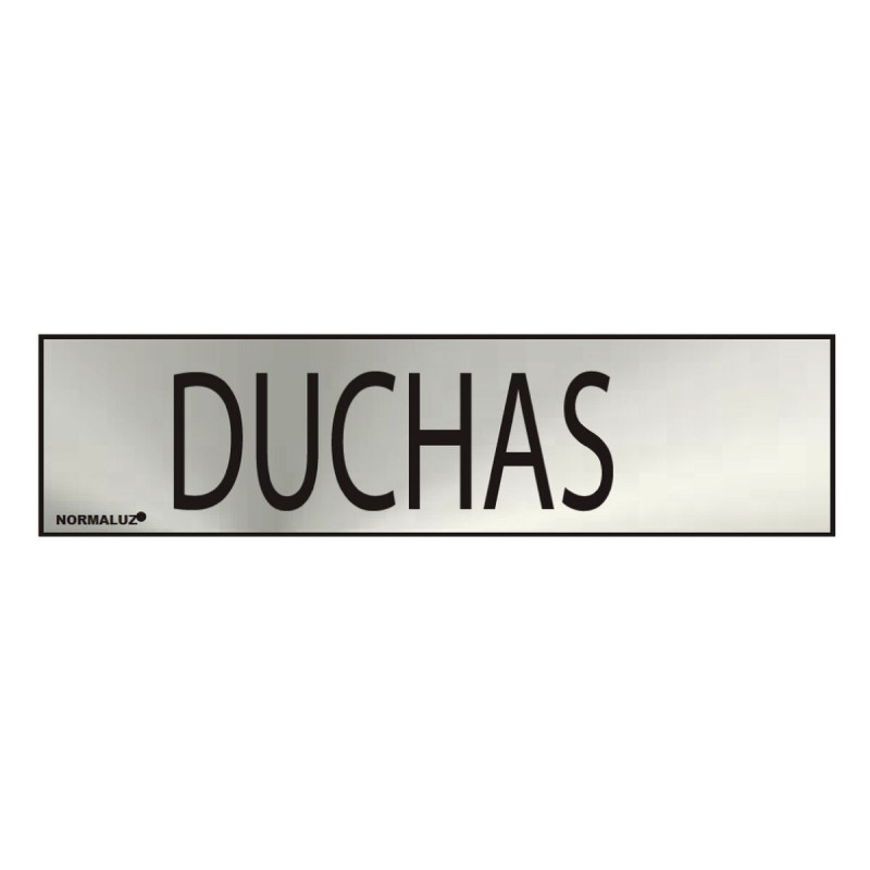 Panneau Normaluz Duchas Adhésif Acier inoxydable (5 x 20 cm) - Acheter à 3,68 € seulement chez Collector's Boutique