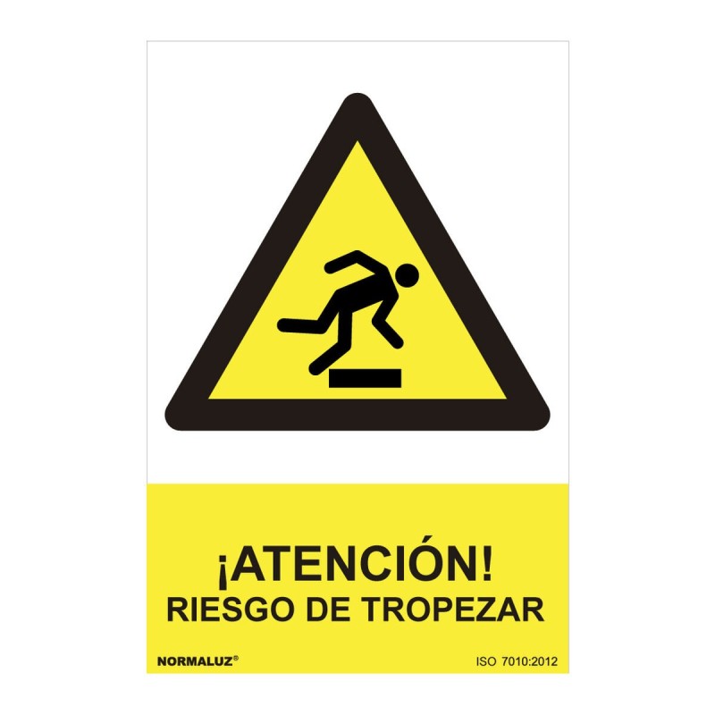 Panneau Normaluz Atención riesgo de tropezar PVC (30 x 40 cm) - Acheter à 4,42 € seulement chez Collector's Boutique