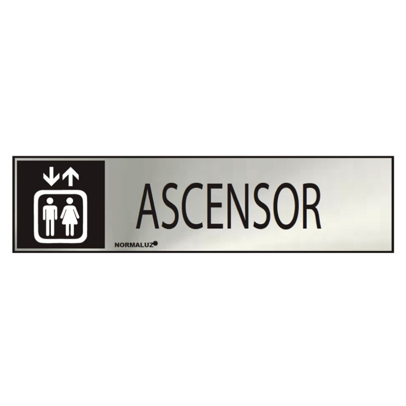 Panneau Normaluz Ascensor Adhésif Acier inoxydable (5 x 20 cm) - Acheter à 3,68 € seulement chez Collector's Boutique