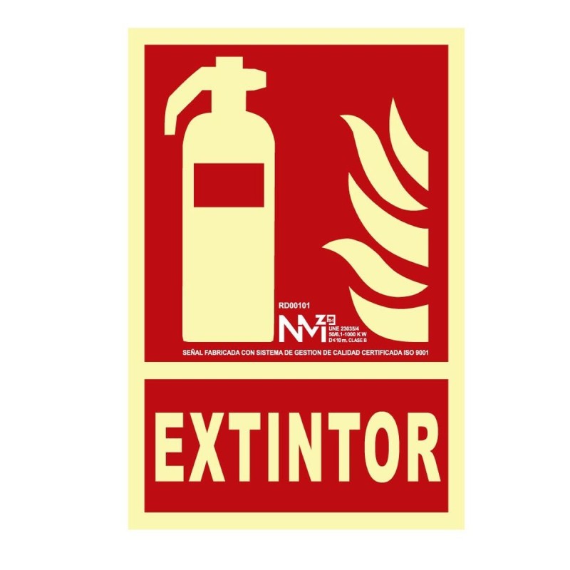 Panneau Normaluz Extintor PVC (21 x 30 cm) - Acheter à 7,81 € seulement chez Collector's Boutique