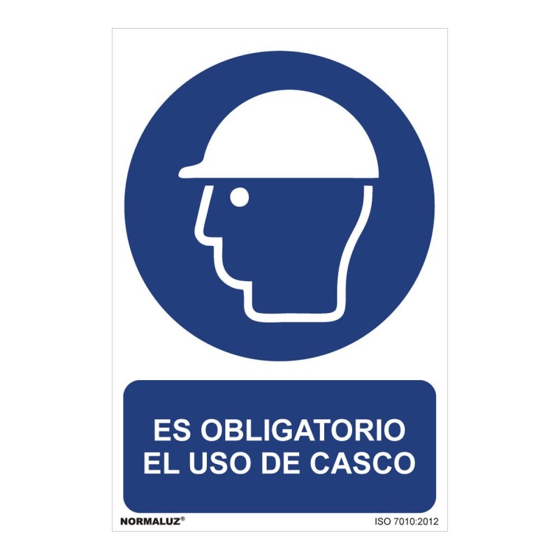 Panneau Normaluz Es obligatorio el uso de casco PVC (30 x 40 cm) - Acheter à 3,90 € seulement chez Collector's Boutique