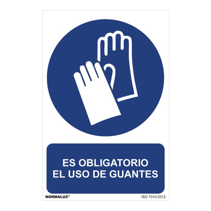 Panneau Normaluz Es obligatorio el uso de guantes PVC (30 x 40 cm) - Acheter à 3,90 € seulement chez Collector's Boutique