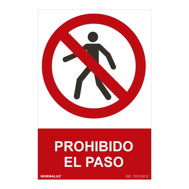 Panneau Normaluz Prohibido el paso PVC (30 x 40 cm) - Acheter à 4,42 € seulement chez Collector's Boutique