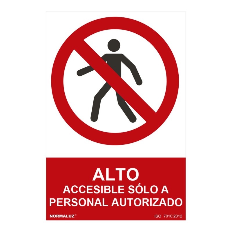 Panneau Normaluz alto accesible sólo a personal autorizado PVC (30 x 40 cm) - Acheter à 4,42 € seulement chez Collector's Boutiq