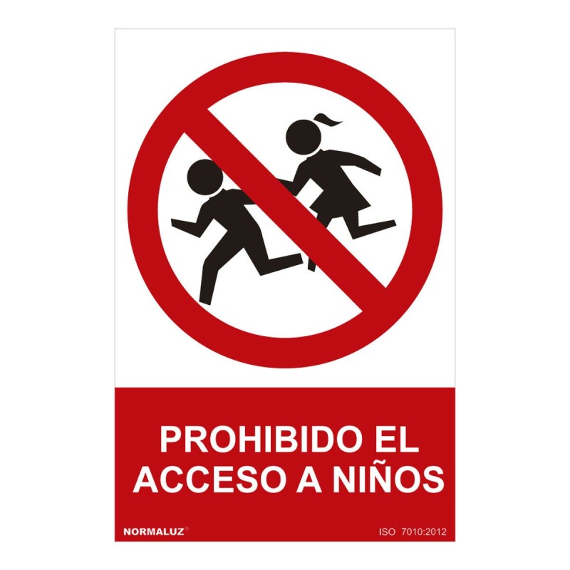 Panneau Normaluz Prohibido el acceso a niños PVC (30 x 40 cm) - Acheter à 1,12 € seulement chez Collector's Boutique