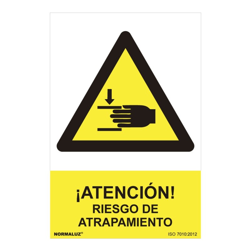 Panneau Normaluz Atención riesgo de atrapamiento PVC (30 x 40 cm) - Acheter à 4,42 € seulement chez Collector's Boutique