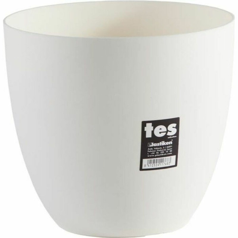 Cache-pot Plastiken TES M258541 Blanc polypropylène Ø 22 cm - Acheter à 2,65 € seulement chez Collector's Boutique