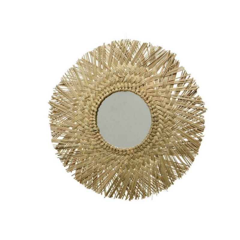 Miroir mural Decoris Rond Naturel Joncs (Ø 50 cm) - Acheter à 32,81 € seulement chez Collector's Boutique