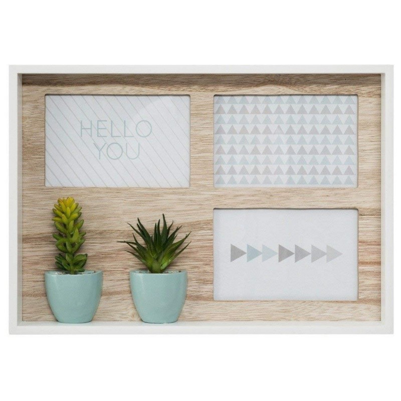 Porte photos mural Atmosphera Cactus 3 photos (36,5 x 25,7 x 4,5 cm) - Acheter à 10,96 € seulement chez Collector's Boutique