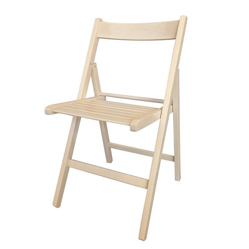 Chaise Pliante Beige Bois de hêtre (79 x 42,5 x 47,5 cm) - Acheter à 29,11 € seulement chez Collector's Boutique