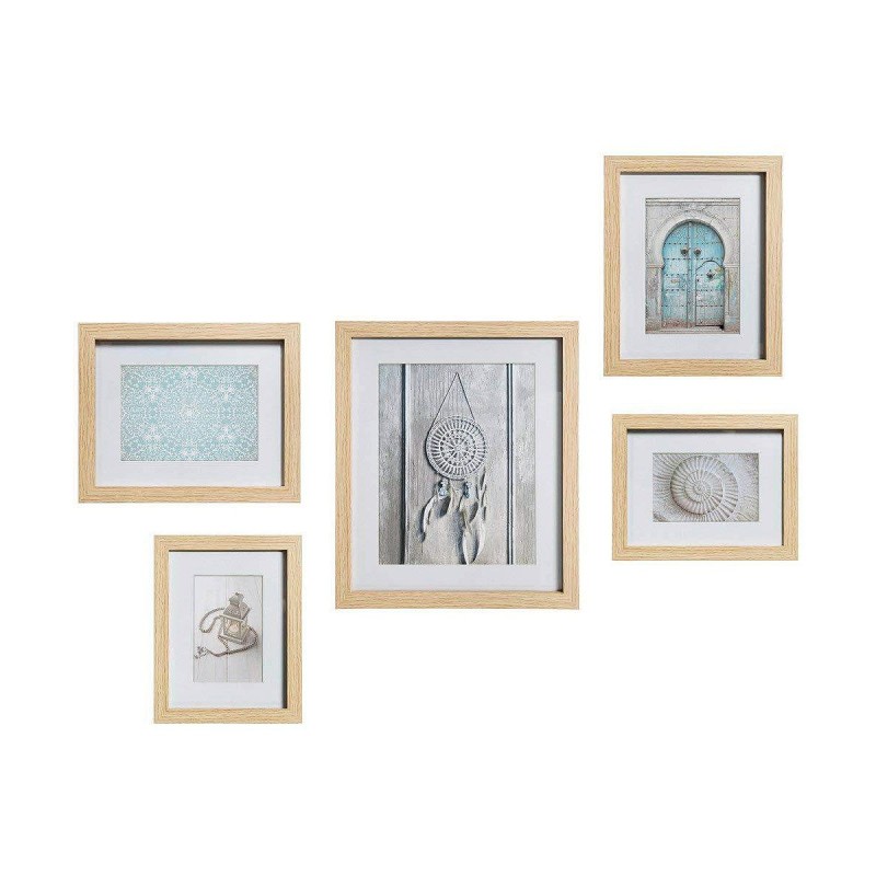 Cadre photo Atmosphera Etnic Lot Naturel Bois MDF (5 Pièces) - Acheter à 26,70 € seulement chez Collector's Boutique